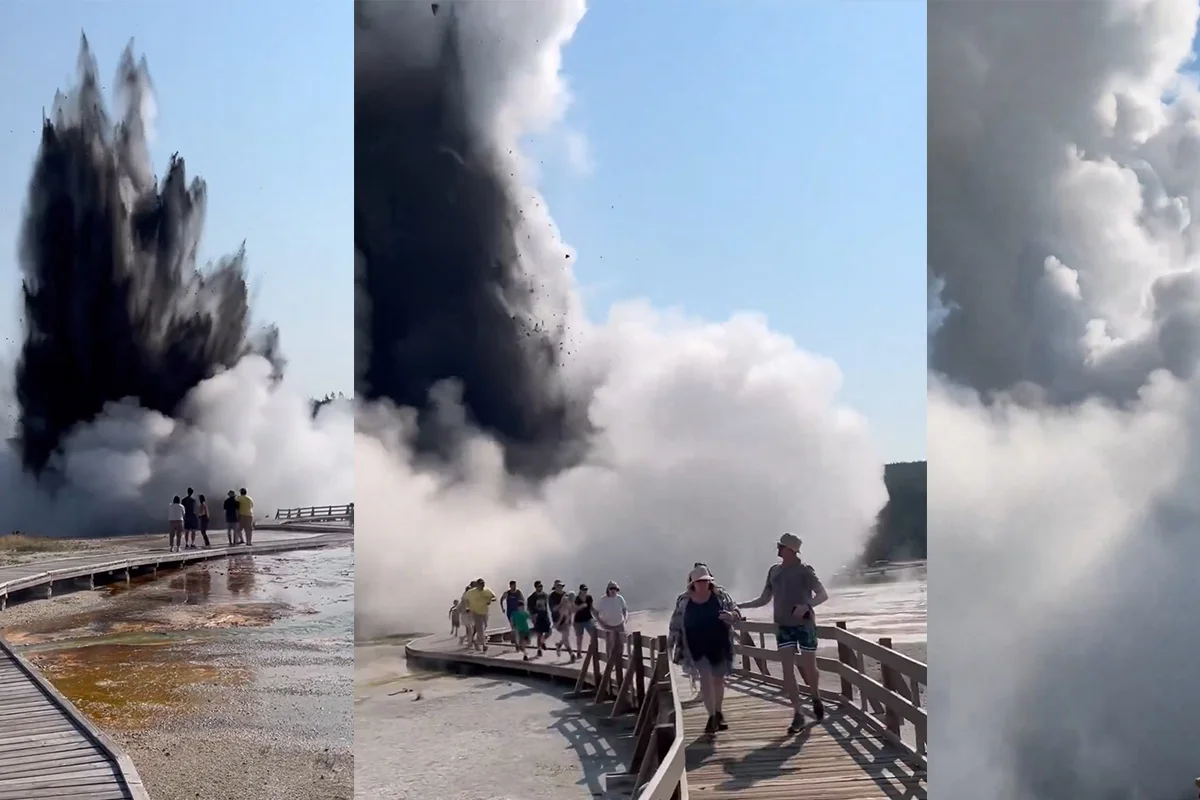 Captan explosión en la Cuenca de Biscuit del Parque Nacional de Yellowstone